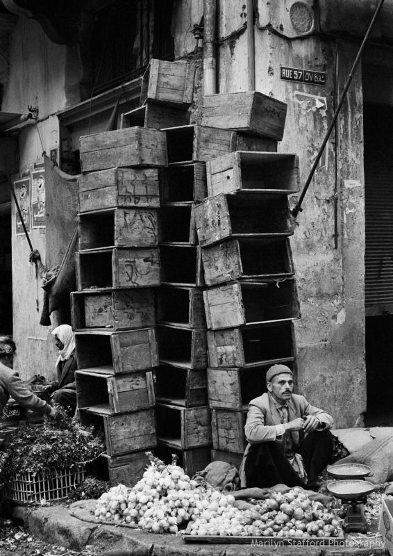 Market street seller, Beirut, 1960.