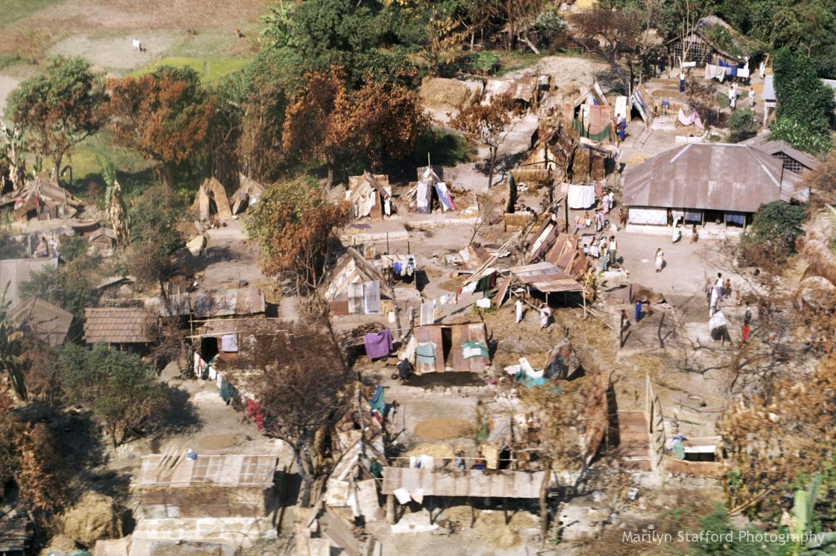 Aerial view of one of the many villages targeted during the Bangladesh Liberation War, Gopalganj District, 1972.