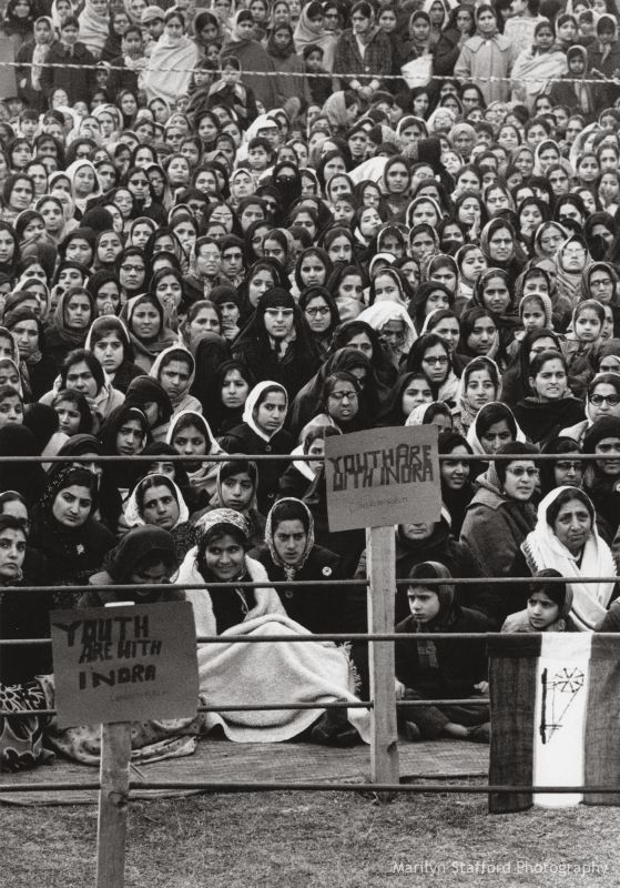 Women at mass rally, Kashmir, 1971.